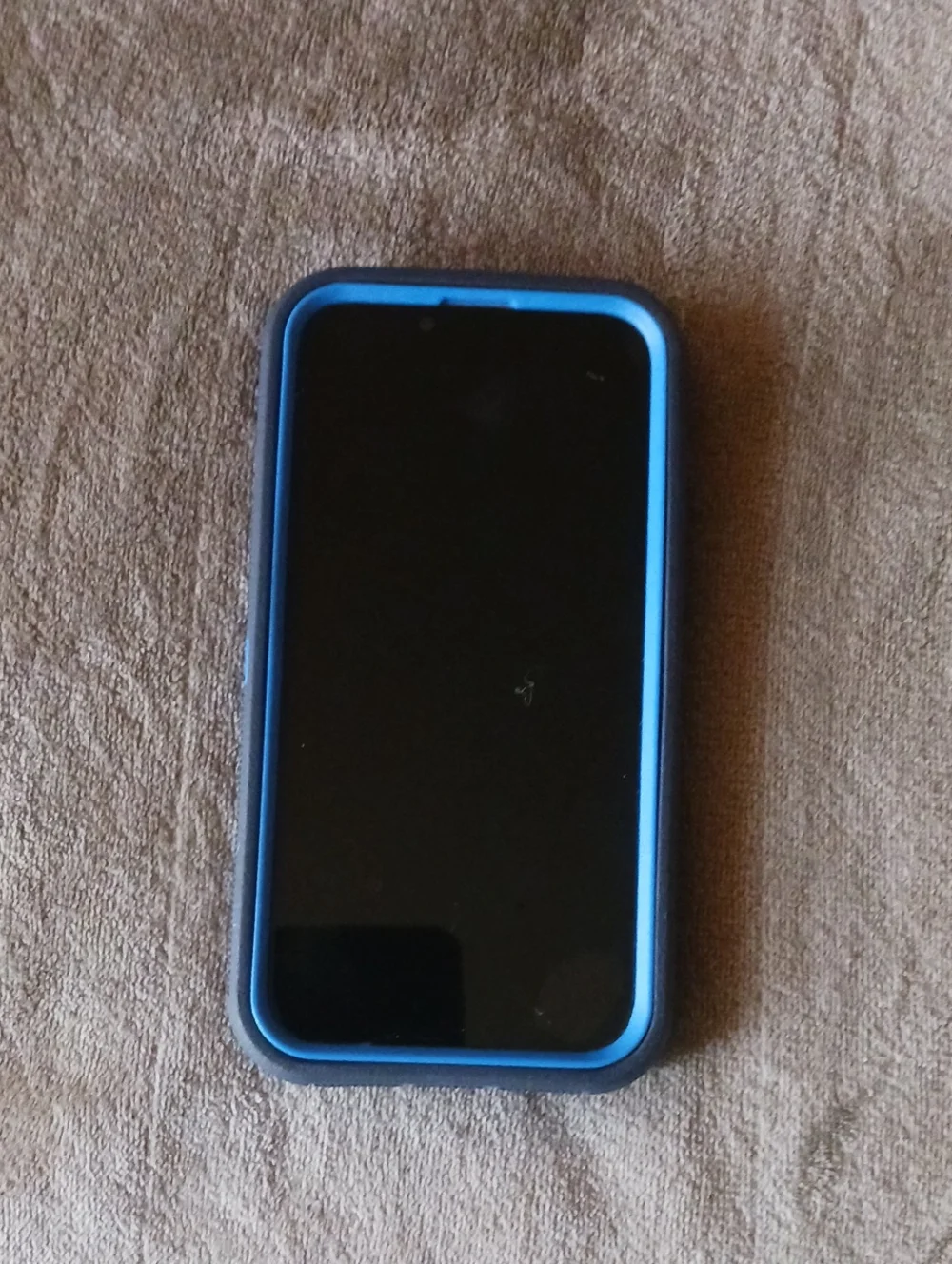 Apple Blue and Black Dual-Layer Protective Phone Case